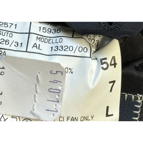 CANALI Mens 3 Button Suit Jacket Lana Wool Blazer Coat Black Mens 44 L FLAWS - Picture 8 of 13